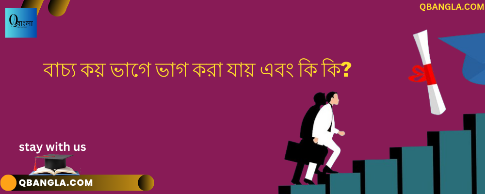 বাচ্য কয় ভাগে ভাগ করা যায় এবং কি কি?